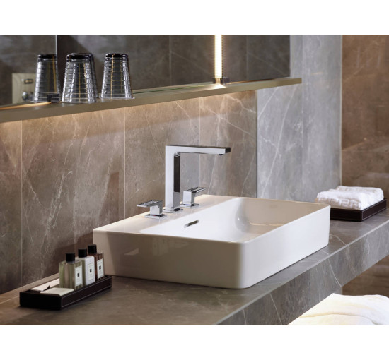 Смеситель hansgrohe Metropol для раковины на 3 отверстия, со сливным клапаном 74515000