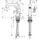 Смеситель hansgrohe Tecturis S CoolStart EcoSmart+ для раковины со сливным гарнитуром, бронза 73323140