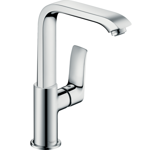 Змішувач hansgrohe Metris для раковини з поворотним виливом без зливного набору, хром 31081000