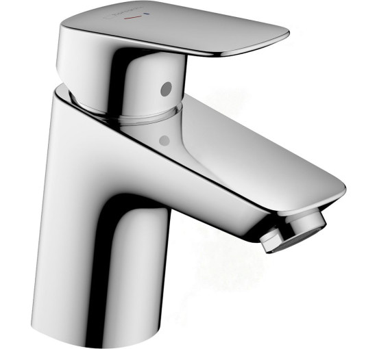 Змішувач для умивальника одноважільний HANSGROHE Logis хром латунь з донним клапаном 71075000