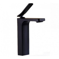 смеситель для умывальника Rea Sonic черный, матовый, высокий (BAT-09854)