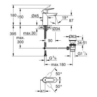 Змішувач для раковини Grohe BauEdge (23758000)