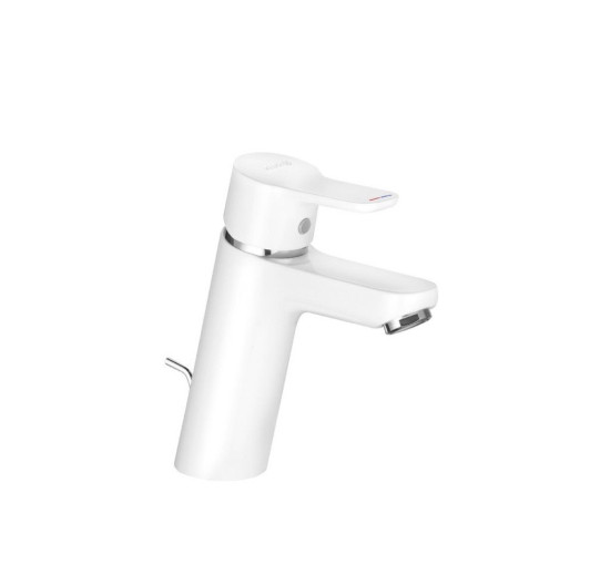 Смеситель для умывальника Kludi Pure Easy 100 хром/белый , с д/к (372909165)