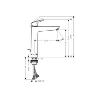 Смеситель Hansgrohe Logis 190 2Flow для умывальника хромированный (71095000)