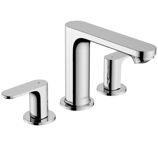 Змішувач Hansgrohe Rebris S 110 для умивальника на 3 отв з д/к pop-up. Chrome (72530000)