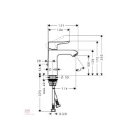 Смеситель Hansgrohe Metris 110 для умывальника (31080000)