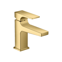 Смеситель Hansgrohe Metropol 100 для умывальника с донным клапаном push-open, цвет Polished Gold Optic (32500990)
