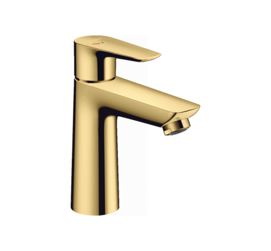 Змішувач Hansgrohe Talis E 110 для умивальника CoolStart з донним клапаном pop-up (71713990) Polished Gold Optic