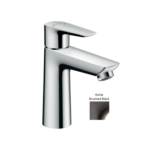 Змішувач Hansgrohe Talis E 110 для умивальника з донним клапаном pop-up Brushed Black (71710340)