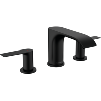 Смеситель Hansgrohe Vivenis 90 для умывальника на 3 отверстия с донным клапаном pop-up. Matt Black (75033670)
