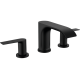 Смеситель Hansgrohe Vivenis 90 для умывальника на 3 отверстия с донным клапаном pop-up. Matt Black (75033670)