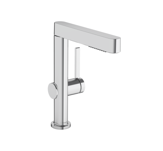 Смеситель Hansgrohe Finoris 230 для умывальника с поворотным выдвижным носиком 2JET и донным клапаном push-open. Chrome (76063000)