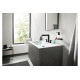Смеситель Hansgrohe Finoris 160 для умывальника на 3 отверстия с донным клапаном push-open. Matt Black (76034670)