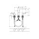 Смеситель Hansgrohe Finoris 160 для умывальника на 3 отверстия с донным клапаном push-open. Matt Black (76034670)