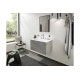 Смеситель Hansgrohe Finoris 160 для умывальника на 3 отверстия с донным клапаном push-open. Matt Black (76034670)