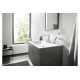 Смеситель Hansgrohe Finoris 160 для умывальника на 3 отверстия с донным клапаном push-open. Matt Black (76034670)