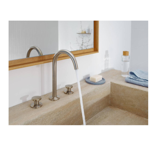 Змішувач Axor One Select 170 для умивальника на 3 отвори з донним клапаном push-open Brushed Bronze (48070140)