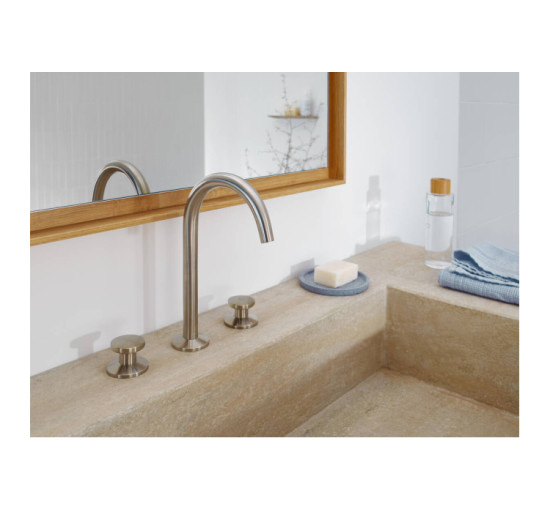 Змішувач Axor One Select 170 для умивальника на 3 отвори з донним клапаном push-open Brushed Bronze (48070140)