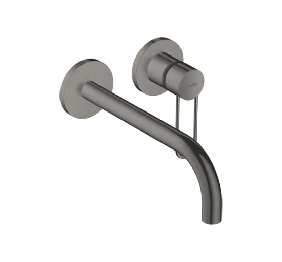 Змішувач Axor Uno для раковини зі стіни Loop вилив 225 мм , Brushed Black Chrome 38122340