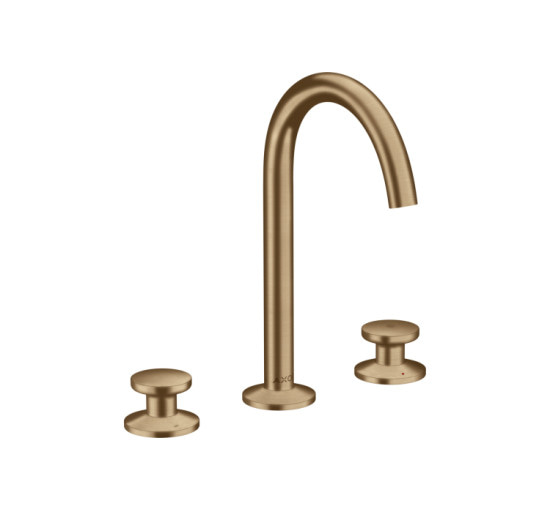 Змішувач Axor One Select 170 для умивальника на 3 отвори з донним клапаном push-open Brushed Bronze (48070140)