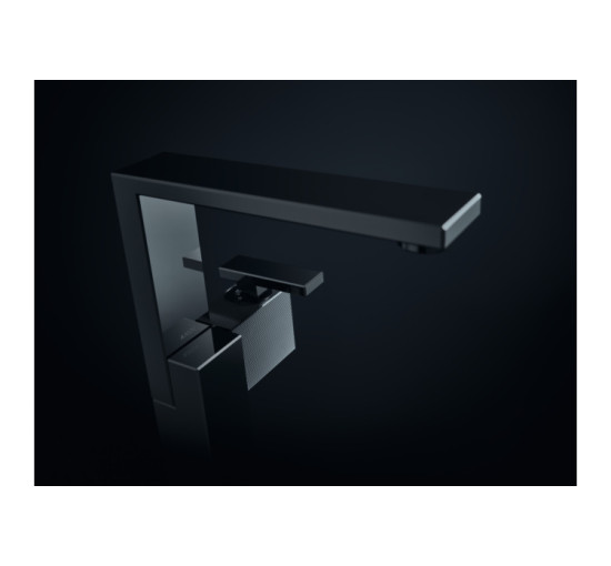 Смеситель Axor Edge 190 для раковины с боковой ручкой Ddiamond Cut Polished Black Chrome 46021330