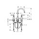 Смеситель Axor Montreux 180 для раковины на 3 отверстия Lever 16514140 Brushed Bronze