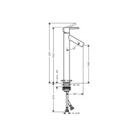 Змішувач Axor Starck 250 Lever для раковини , хром 10103000