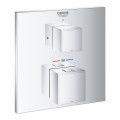 Наружная часть смесителя без скрытой части GROHE GROHTHERM CUBE хром латунь 158x158мм 24153000