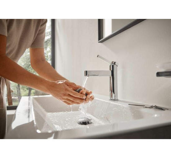 Кран для умывальника одновентильный HANSGROHE Finoris хром латунь с донным клапаном 76023000