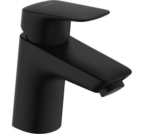 Смеситель hansgrohe Logis CoolStart для раковины со сливным набором, черный матовый 71072670