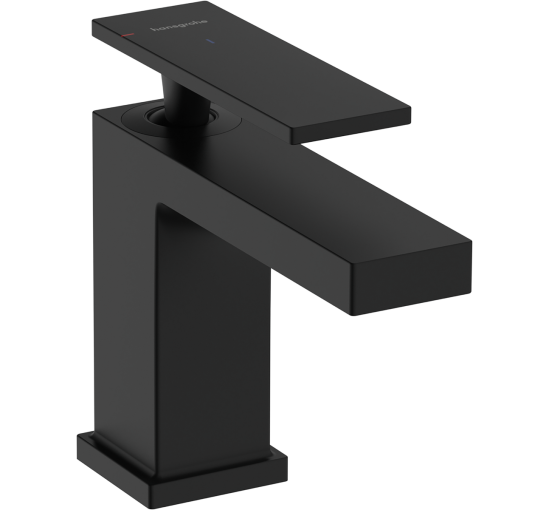 Смеситель hansgrohe Tecturis E CoolStart EcoSmart+ для раковины без сливного гарнитура, черный матовый 73001670