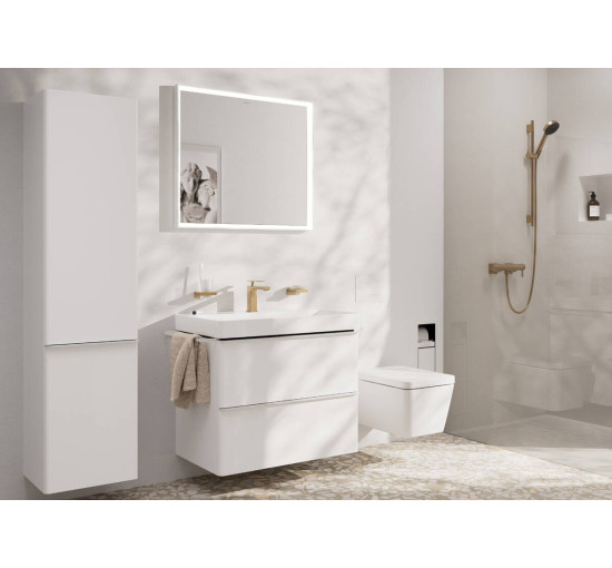 Змішувач hansgrohe Tecturis E CoolStart EcoSmart+ для раковини зі зливним гарнітуром, бронза 73014140