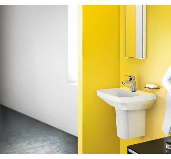 Смеситель hansgrohe Logis CoolStart для раковины со сливным набором, черный матовый 71072670