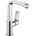 Смеситель hansgrohe Metris для раковины с поворотным изливом и сливным клапаном Push-Open, хром 31187000