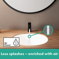 Смеситель для умывальника однорычажный HANSGROHE Vernis Blend черный латунь с донным клапаном 71585670