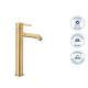 Смеситель для умывальника KFA Armatura MOZA BRUSHED GOLD