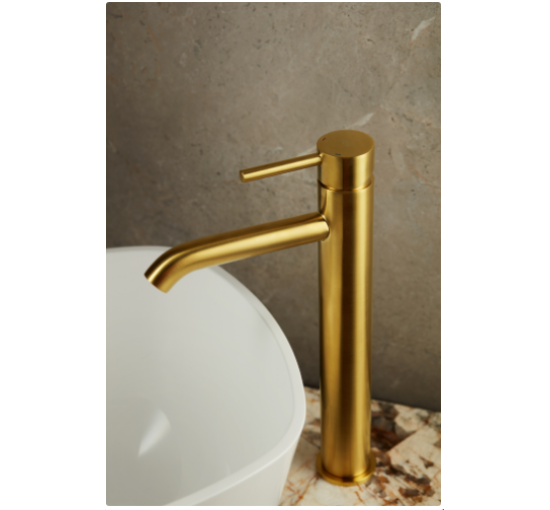 Смеситель для умывальника KFA Armatura MOZA BRUSHED GOLD
