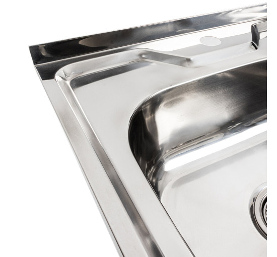 Кухонна мийка з нержавіючої сталі Platinum ПОЛІРОВКА 5050 (0,7/160 мм)