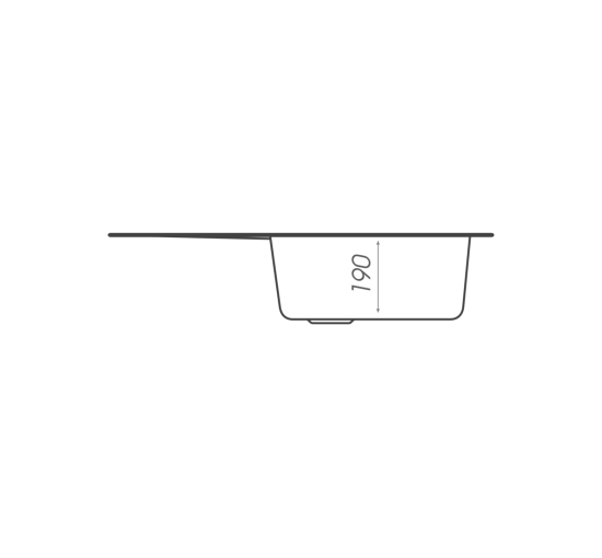 Гранитная мойка для кухни Platinum 7750 LIRA матовая Черный металлик