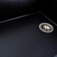 Гранитная мойка для кухни Platinum 8650 DIAMOND матовая (черный металлик)