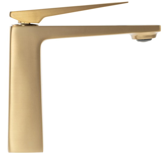 Змішувач для умивальника (раковини) REA PARKER BRUSHED GOLD LOW низький