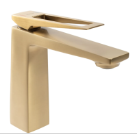 Змішувач для умивальника (раковини) REA PARKER BRUSHED GOLD LOW низький