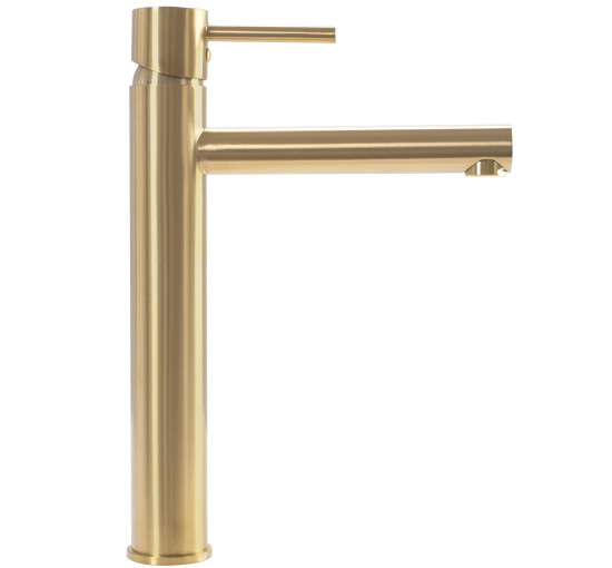 Змішувач для раковини (умивальника) REA TESS BRUSHED GOLD високий