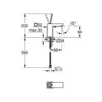 Смеситель для раковины Grohe Eurocube Joy (23656000)