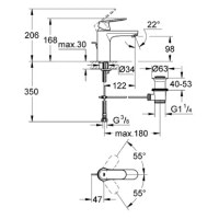 Змішувач для умивальника Grohe Eurosmart Cosmopolitan (23325000)