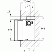 Внутренняя часть сенсорного смесителя Kludi Zenta питания 230V (38001)