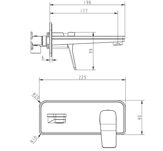Смеситель для раковины DEVIT UP 8101X120