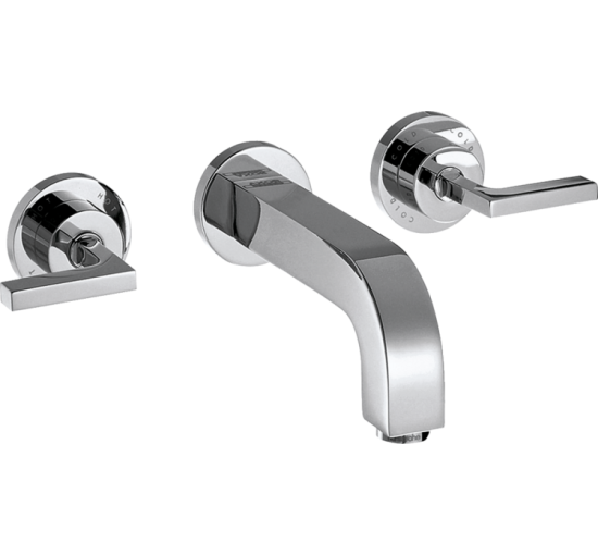 Змішувач Axor Citterio 162 Lever для раковини зі стіни на 3 отвори Chrome 39315000