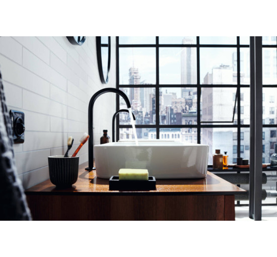 Смеситель Axor One Select 260 для умывальника с донным клапаном push-open. Matt Black (48030670)
