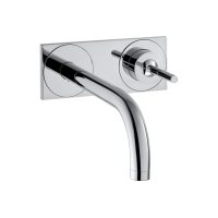 Змішувач Axor Uno для раковини зі стіни на пластині: вилив 165 мм, Chrome 38112000